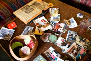 We gathered old photos of them for everyone to peruse, setting them out on Wendy's coffee table.